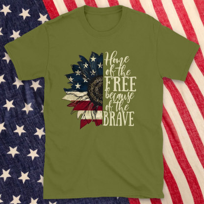 Home Of The Free Beacause Of The Brave Christian T-Shirt