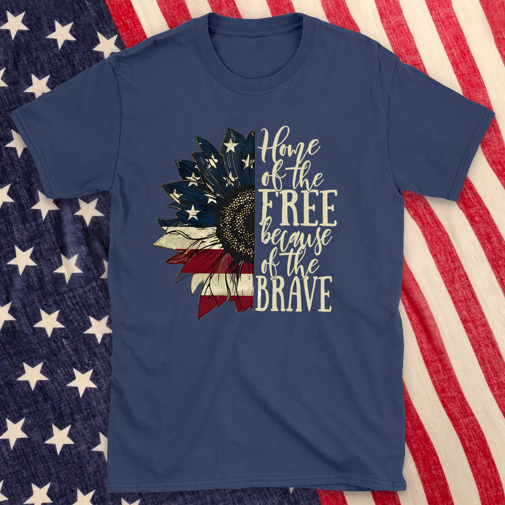 Home Of The Free Beacause Of The Brave Christian T-Shirt