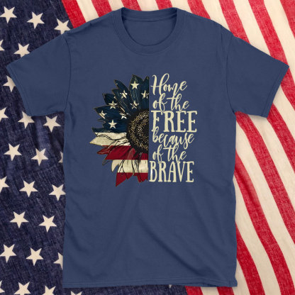 Home Of The Free Beacause Of The Brave Christian T-Shirt