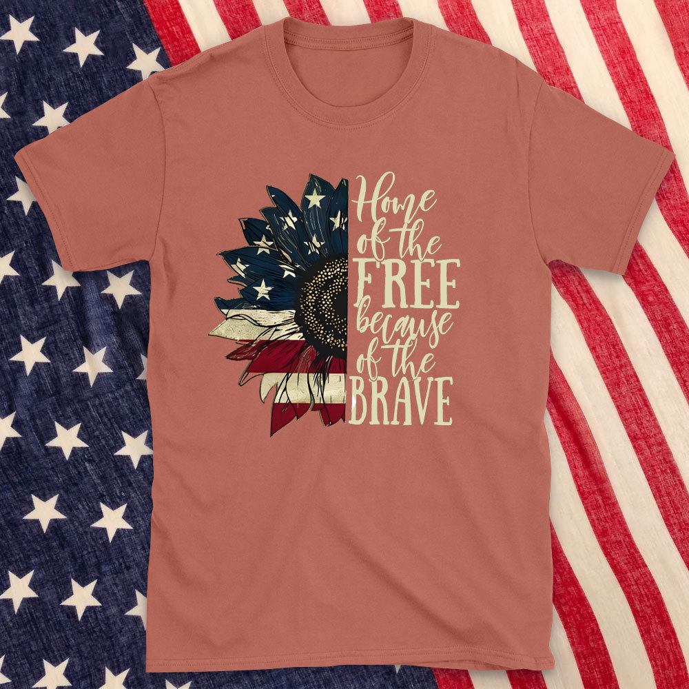 Home Of The Free Beacause Of The Brave Christian T-Shirt