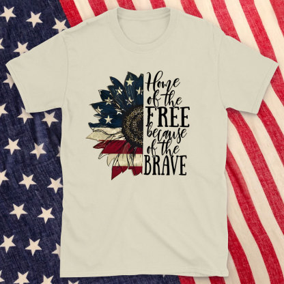 Home Of The Free Beacause Of The Brave Christian T-Shirt