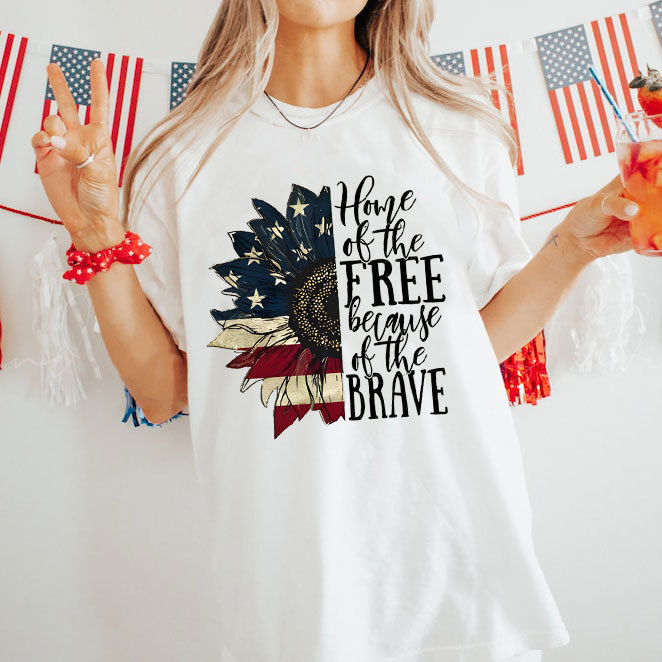 Home Of The Free Beacause Of The Brave Christian T-Shirt