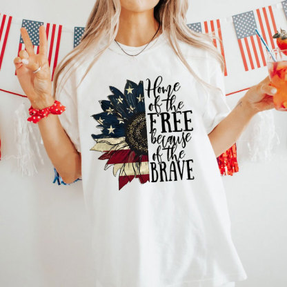 Home Of The Free Beacause Of The Brave Christian T-Shirt