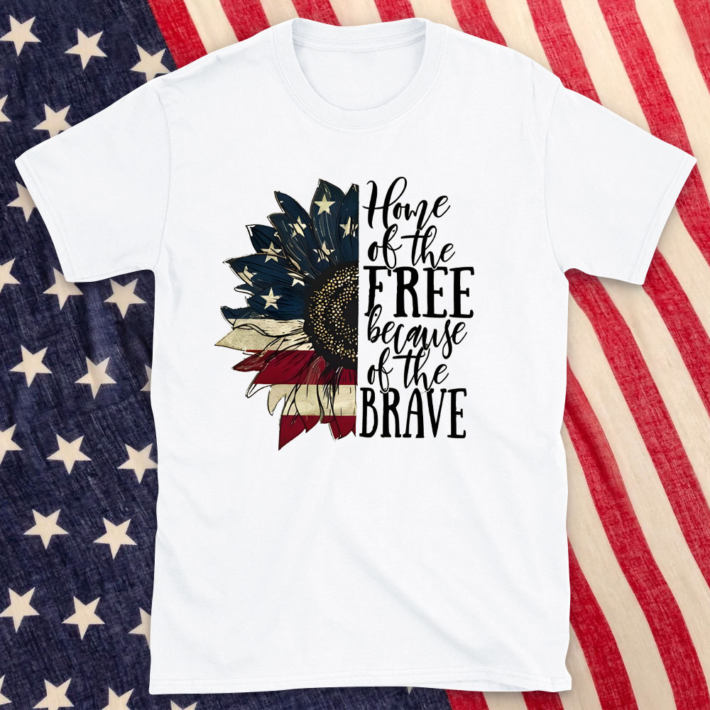Home Of The Free Beacause Of The Brave Christian T-Shirt