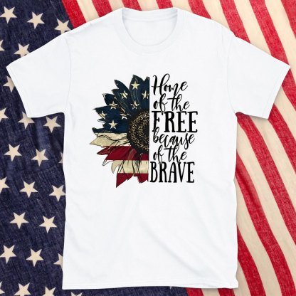 Home Of The Free Beacause Of The Brave Christian T-Shirt