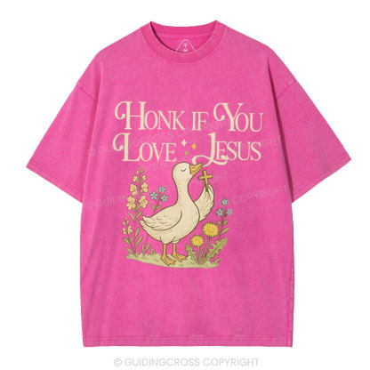 Honey If You Like Jesus Christian Washed T-Shirt