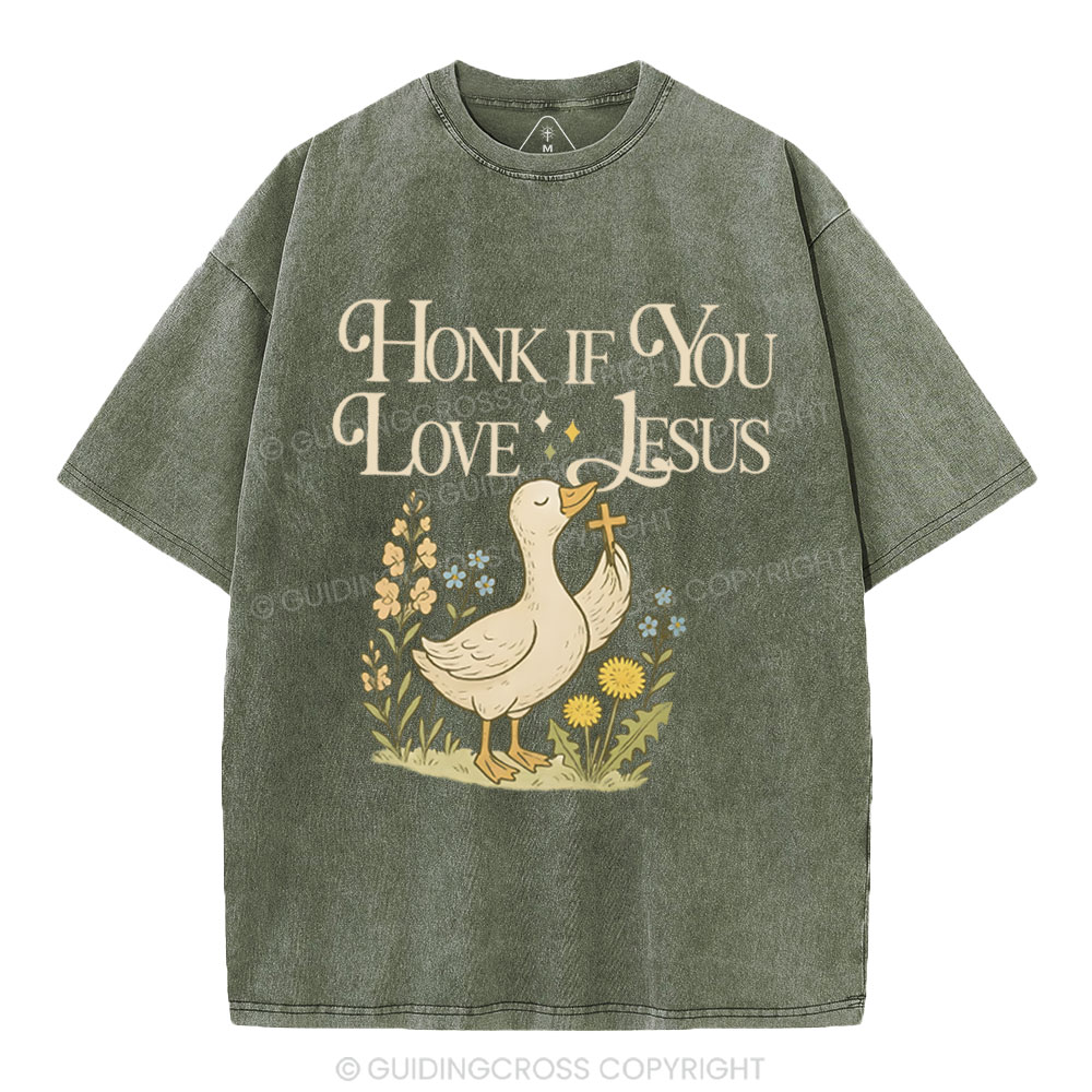 Honey If You Like Jesus Christian Washed T-Shirt