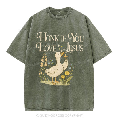 Honey If You Like Jesus Christian Washed T-Shirt