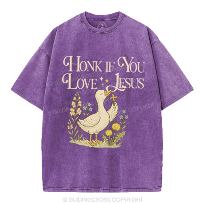 Honey If You Like Jesus Christian Washed T-Shirt