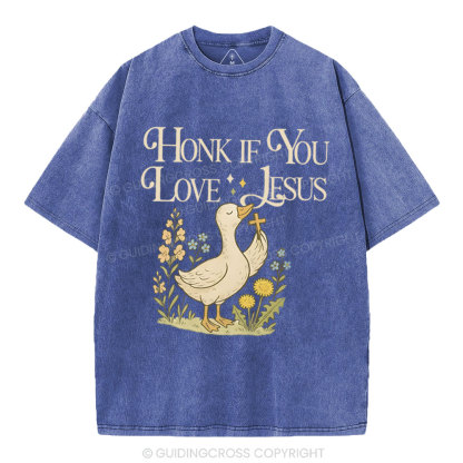 Honey If You Like Jesus Christian Washed T-Shirt