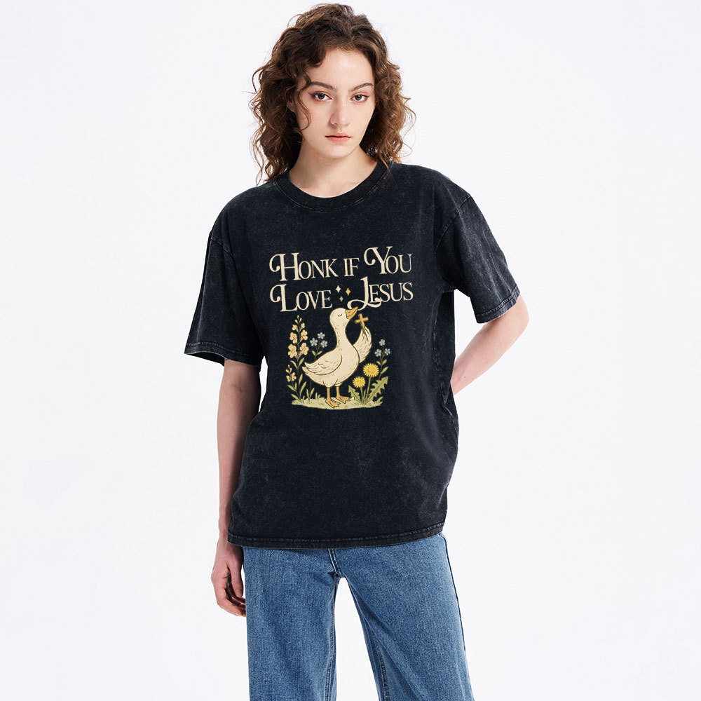 Honey If You Like Jesus Christian Washed T-Shirt