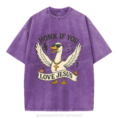 Honey If You Love Jesus Christian Washed T-Shirt