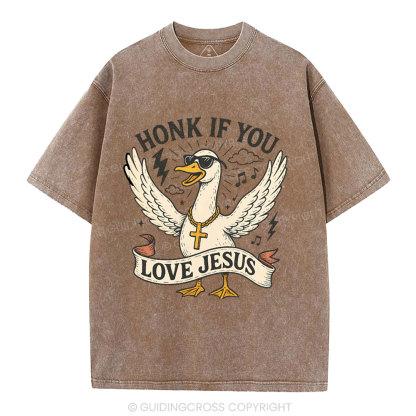 Honey If You Love Jesus Christian Washed T-Shirt