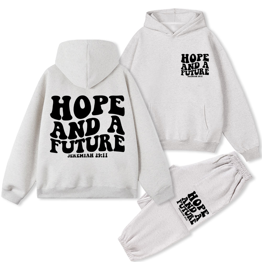 Hope And A Future Christian Fleece Hoodie Set