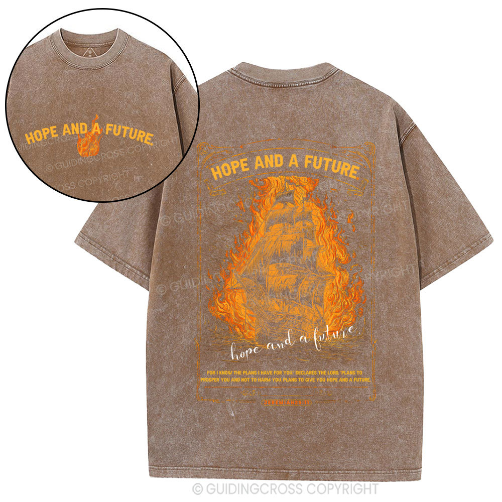 Hope And A Future Christian Washed T-Shirt
