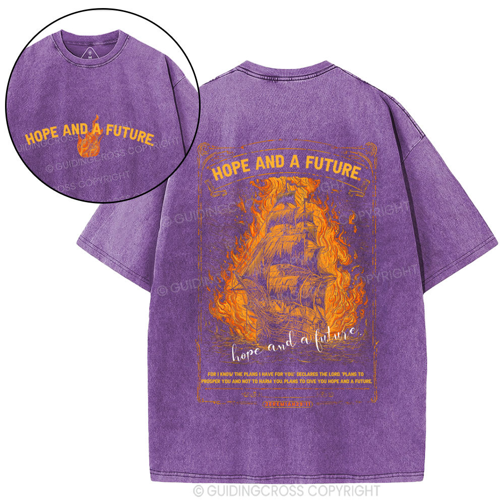 Hope And A Future Christian Washed T-Shirt