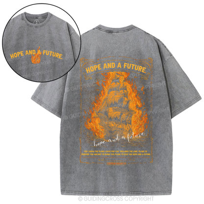 Hope And A Future Christian Washed T-Shirt