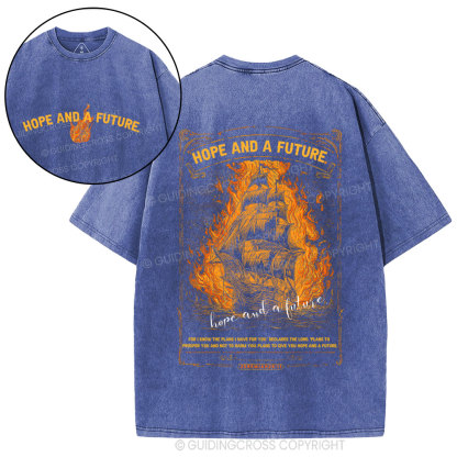 Hope And A Future Christian Washed T-Shirt