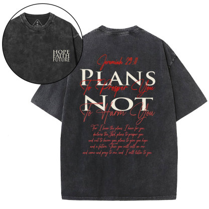 Hope Faith Future Christian Washed T-Shirt