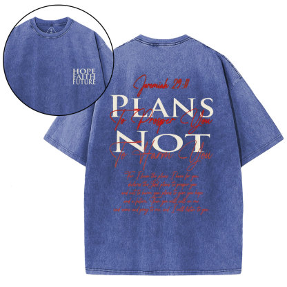 Hope Faith Future Christian Washed T-Shirt