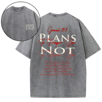 Hope Faith Future Christian Washed T-Shirt