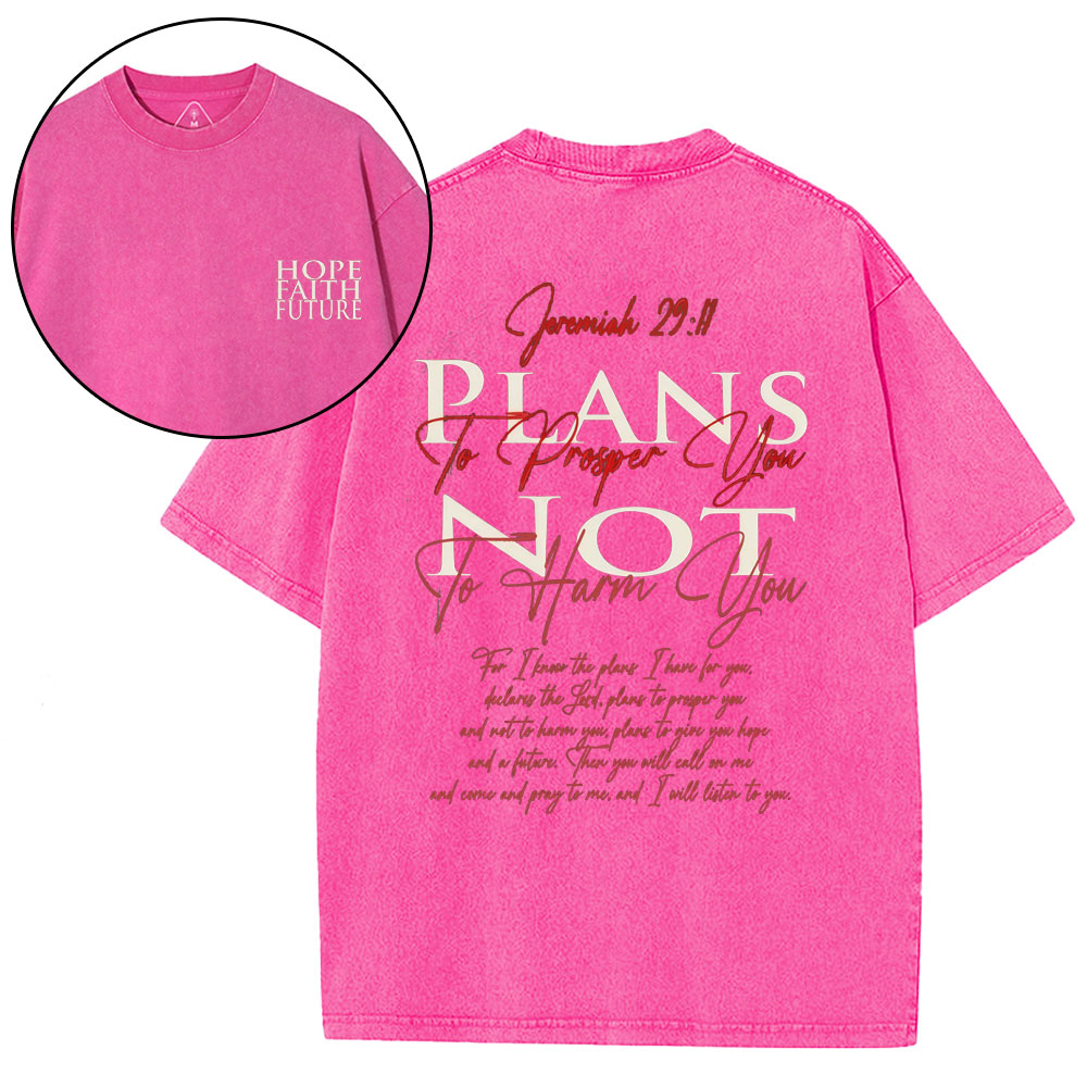 Hope Faith Future Christian Washed T-Shirt