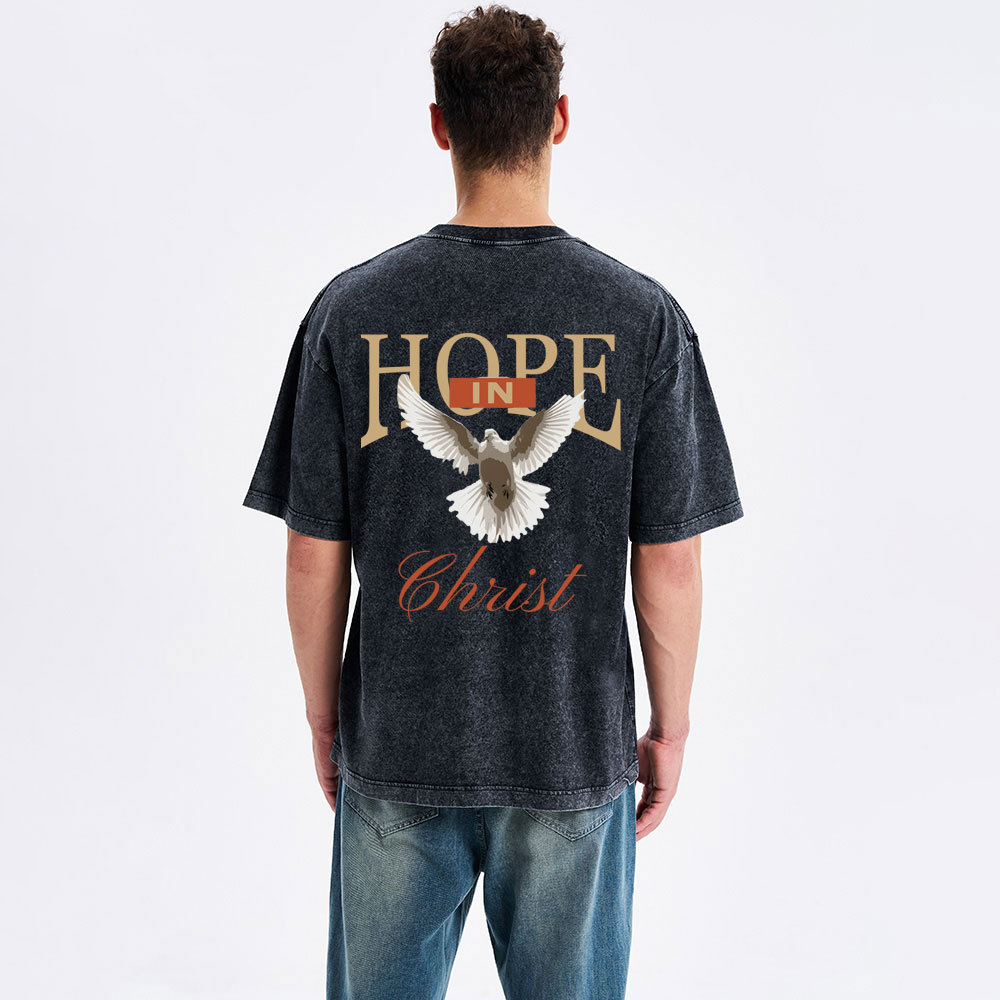 Hope In Christ Christian Washed T-Shirt