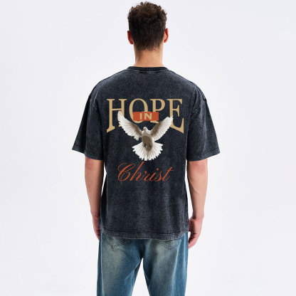 Hope In Christ Christian Washed T-Shirt