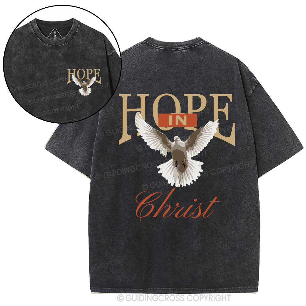 Hope In Christ Christian Washed T-Shirt