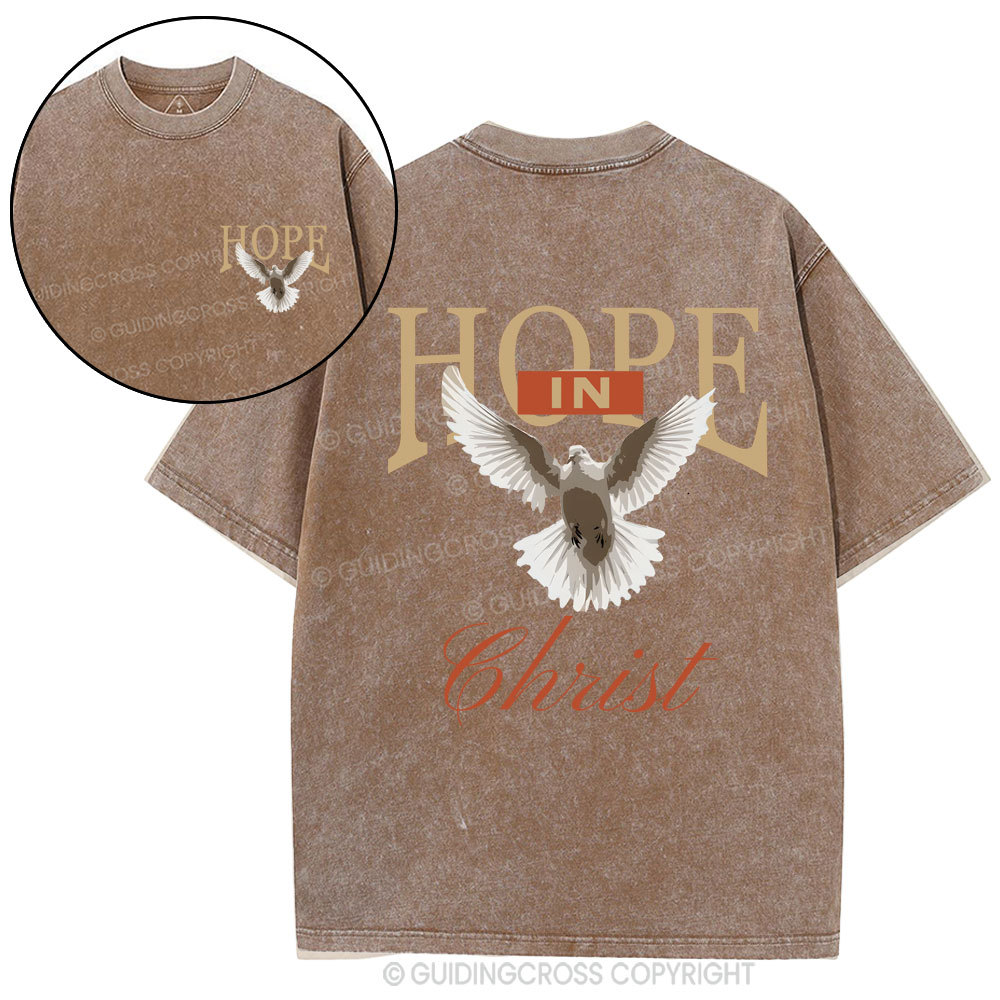 Hope In Christ Christian Washed T-Shirt