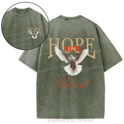 Hope In Christ Christian Washed T-Shirt