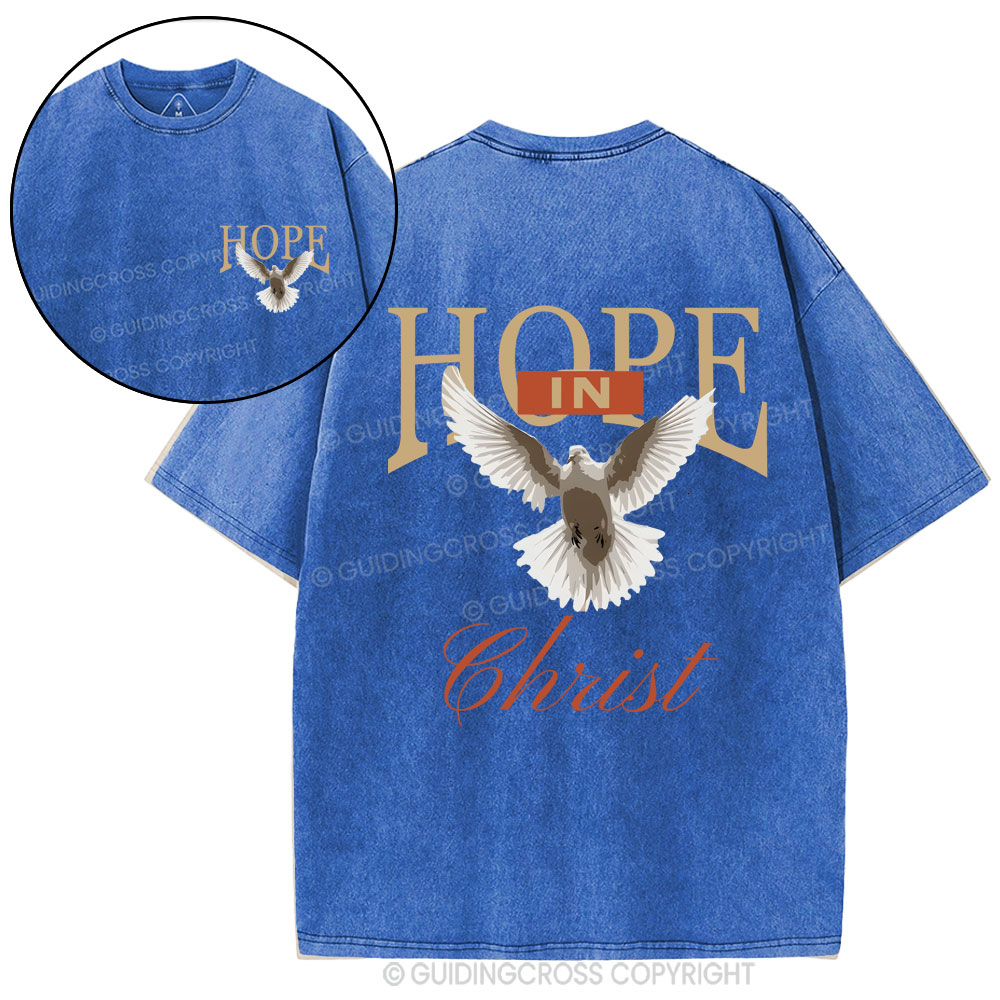 Hope In Christ Christian Washed T-Shirt