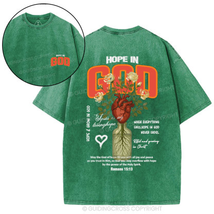 Hope In God Christian Washed T-Shirt