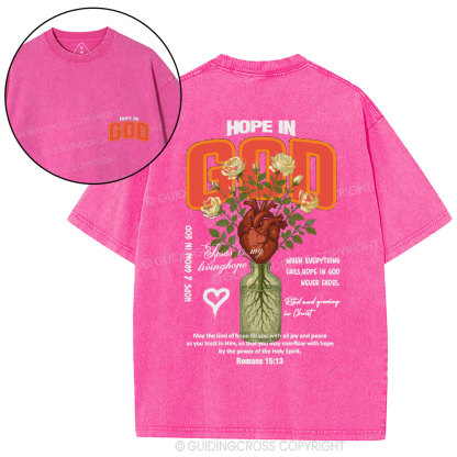 Hope In God Christian Washed T-Shirt