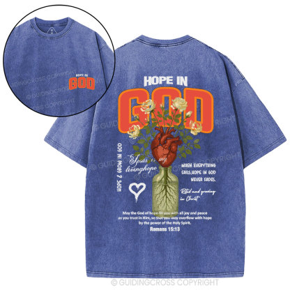 Hope In God Christian Washed T-Shirt