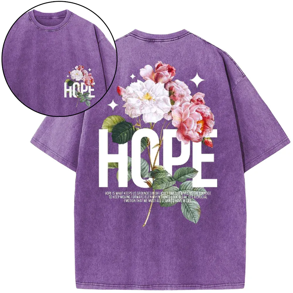 Hope Is Foundational To Faith Christian Washed T-Shirt