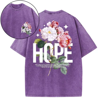 Hope Is Foundational To Faith Christian Washed T-Shirt