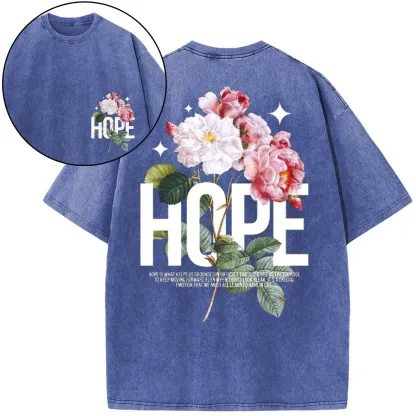 Hope Is Foundational To Faith Christian Washed T-Shirt