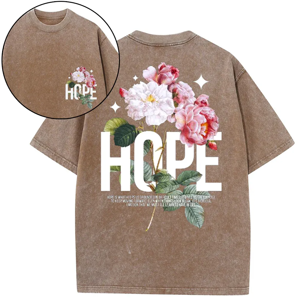 Hope Is Foundational To Faith Christian Washed T-Shirt