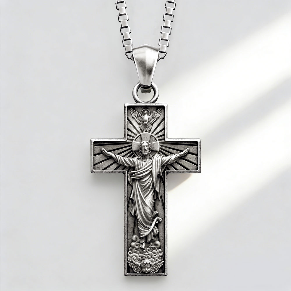 Hope Peace And Love Christian 925 Sterling Silver Necklace