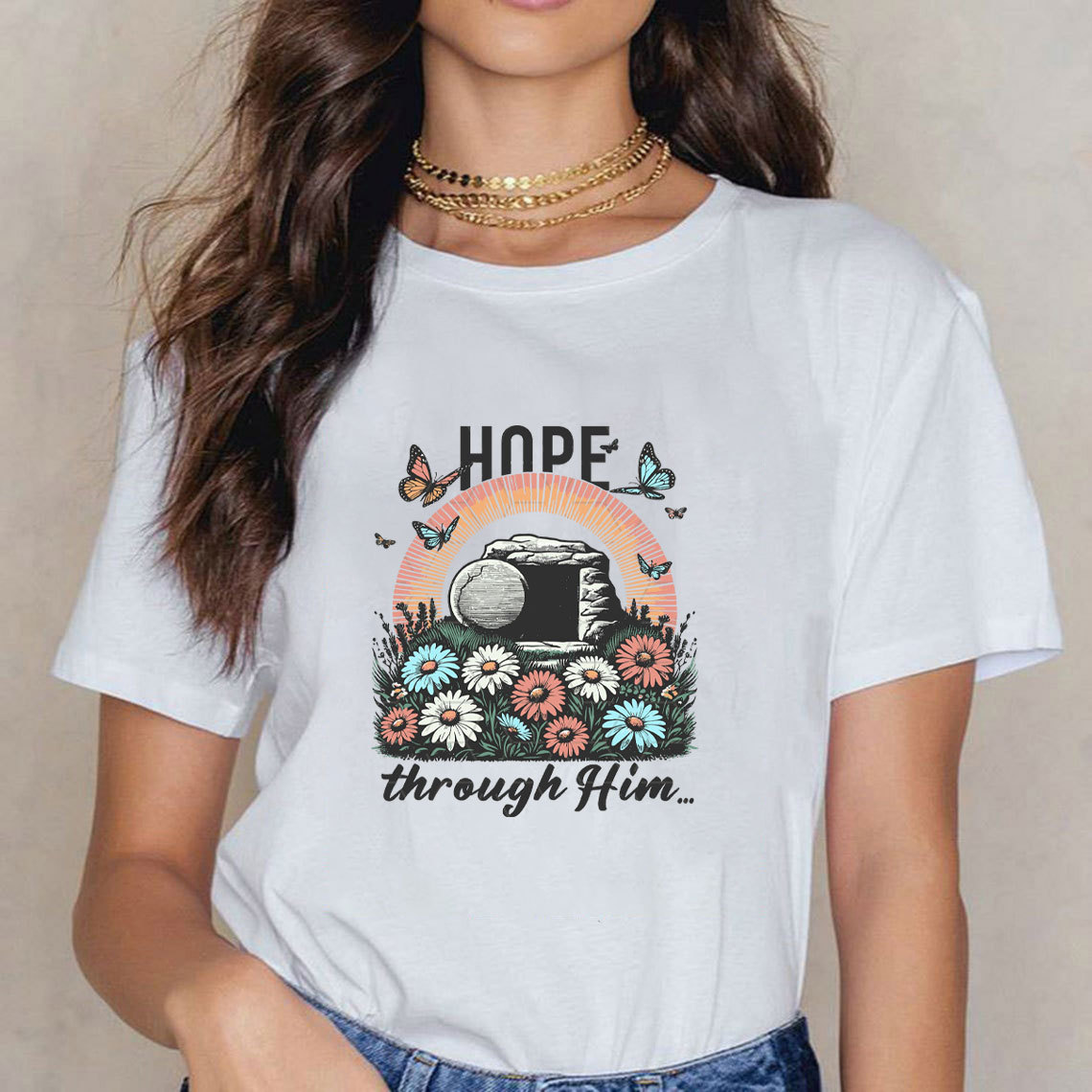 Hope Thought Him Christian T-Shirt