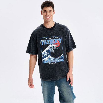 How Deep Is The Father's Love For Us Christian Washed T-Shirt