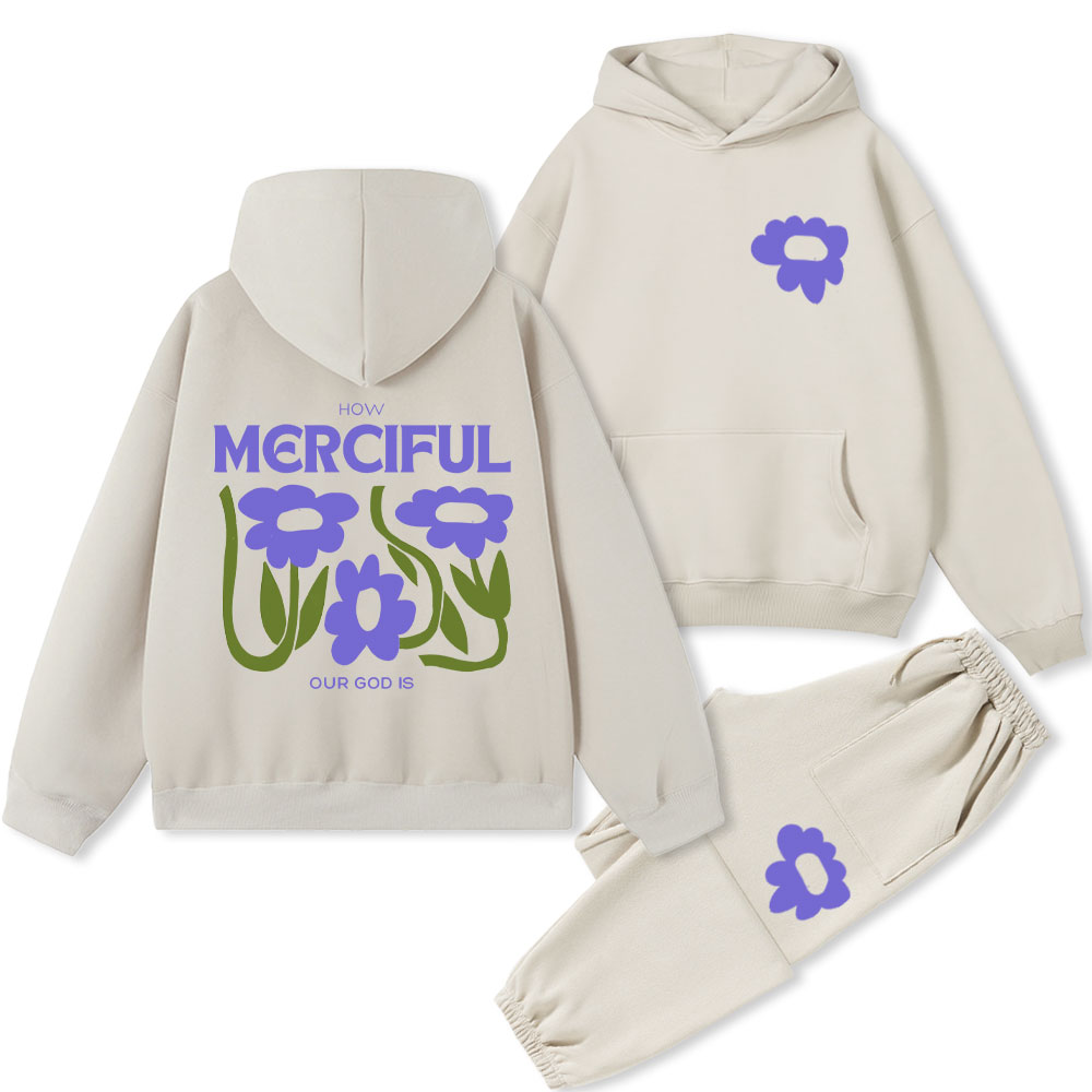 How Merciful Our God Is Christian Fleece Hoodie Set