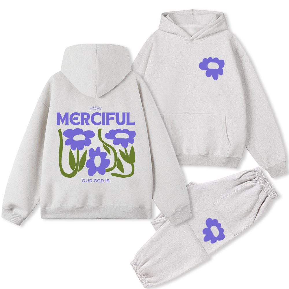 How Merciful Our God Is Christian Fleece Hoodie Set