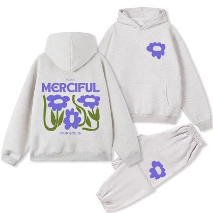How Merciful Our God Is Christian Fleece Hoodie Set