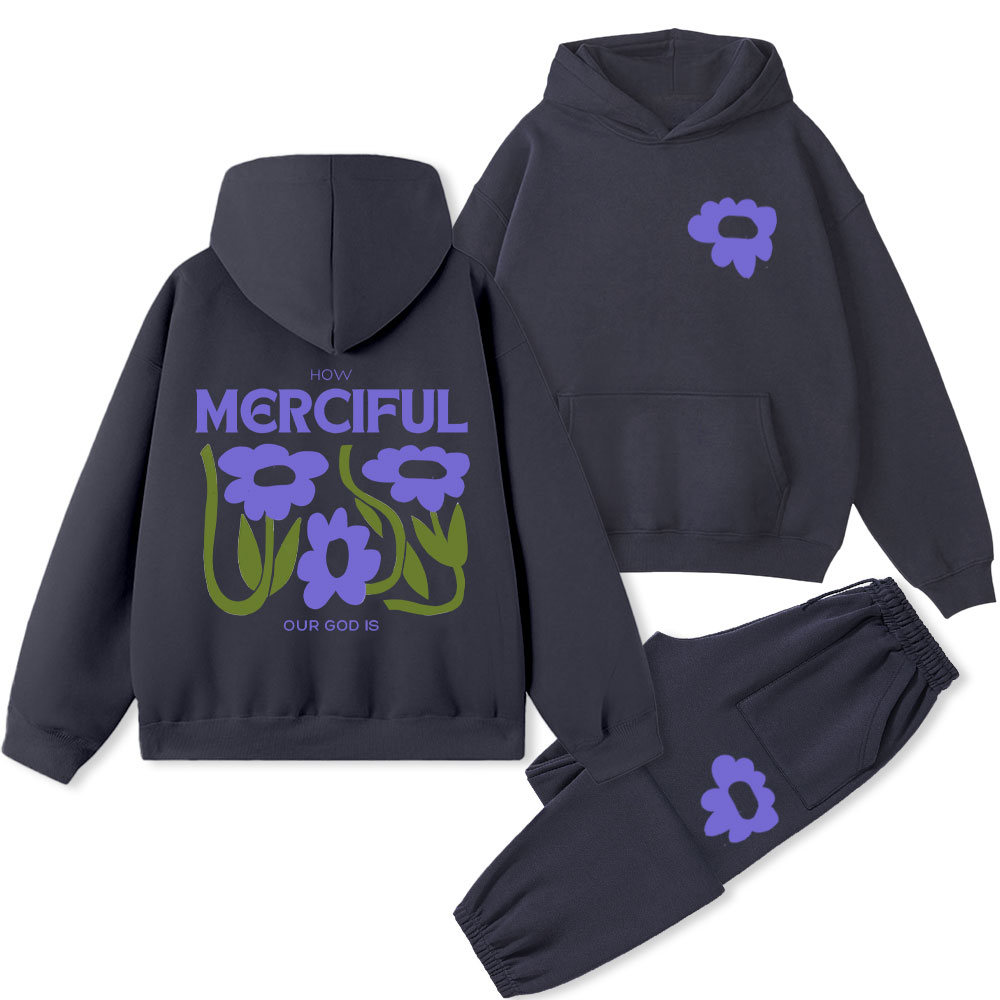 How Merciful Our God Is Christian Fleece Hoodie Set