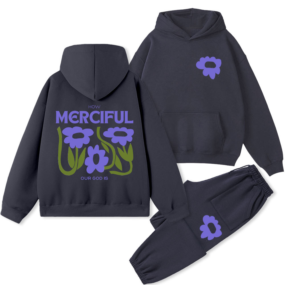How Merciful Our God Is Christian Fleece Hoodie Set