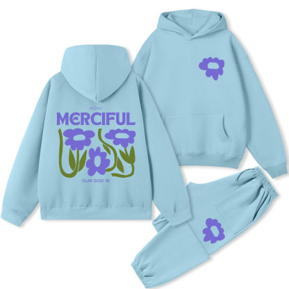 How Merciful Our God Is Christian Fleece Hoodie Set
