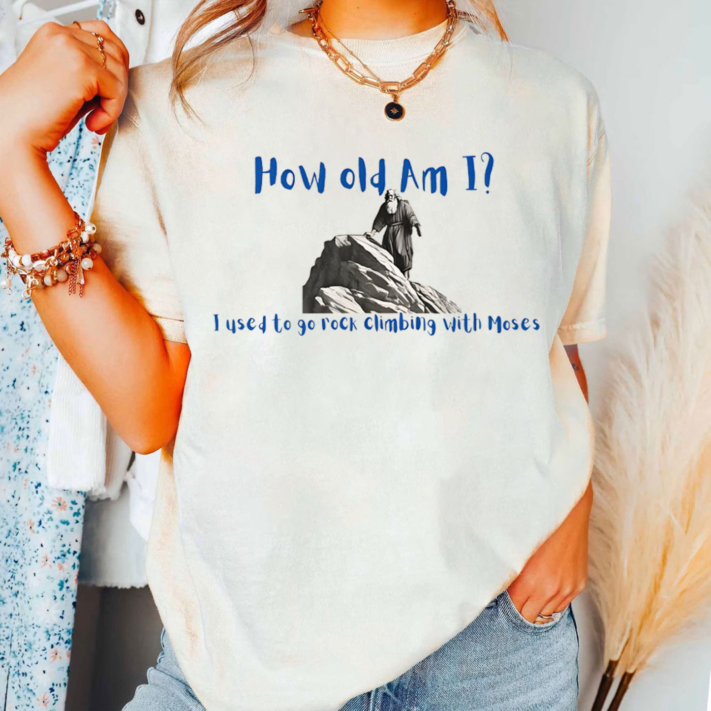 How Old Am I Christian Washed T-Shirt