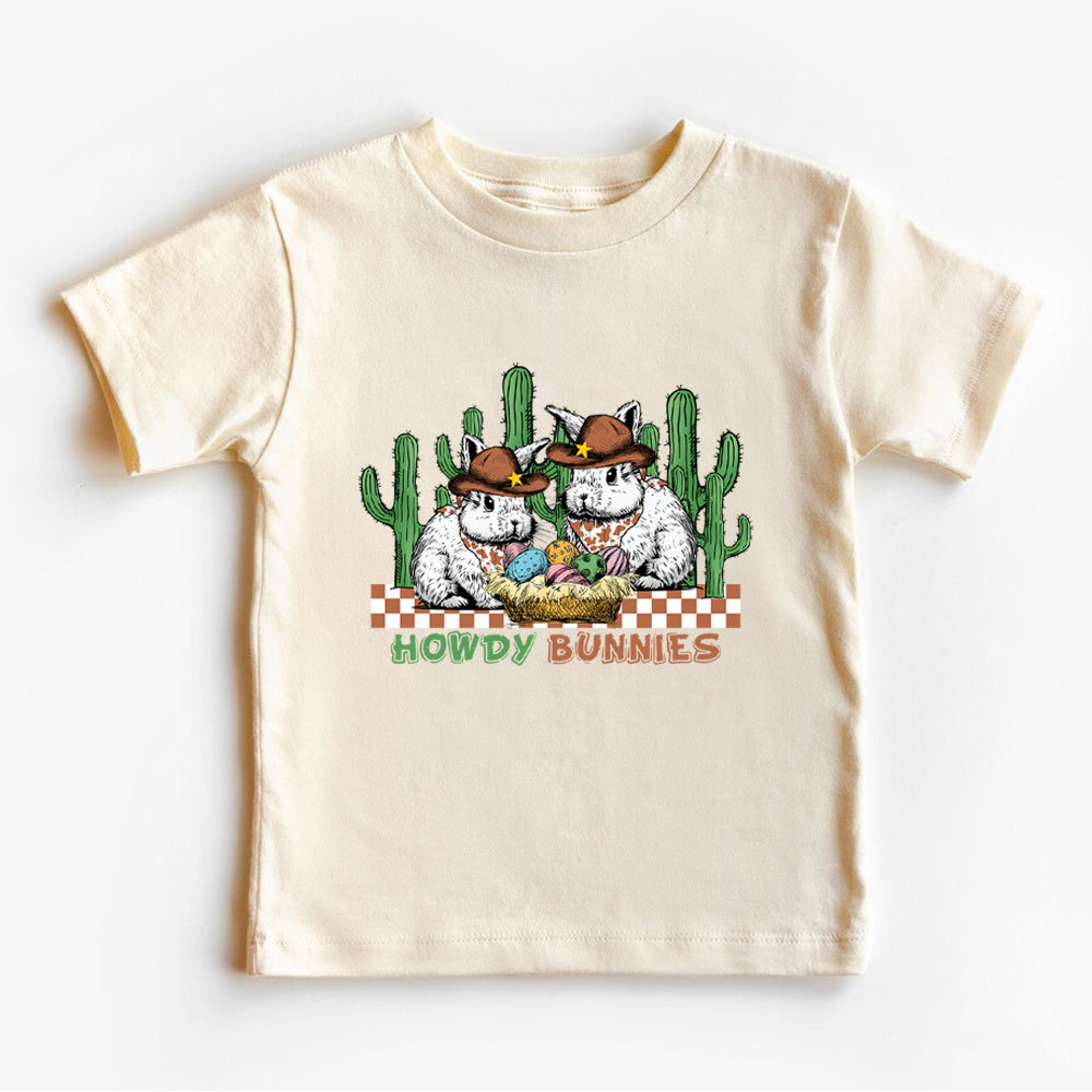 Howdy Bunnies Easter Kid T-Shirt